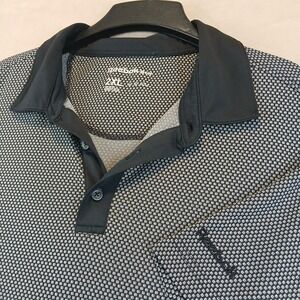 Reebok Golf 2XL Mens Polo Shirt Gray 26x28 Geometric‎